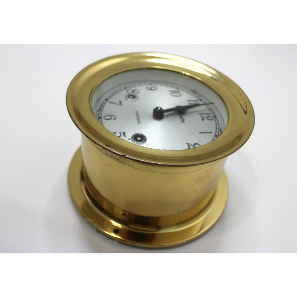 VTG Chelsea Boston Shipstrike Brass Marine Porthole Clock Nautical Wall Key 5.5" - Picture 16 of 16